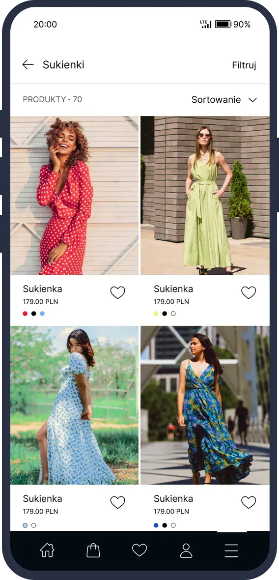 Aplikacja mobilna dla e-commerce - ekran 2